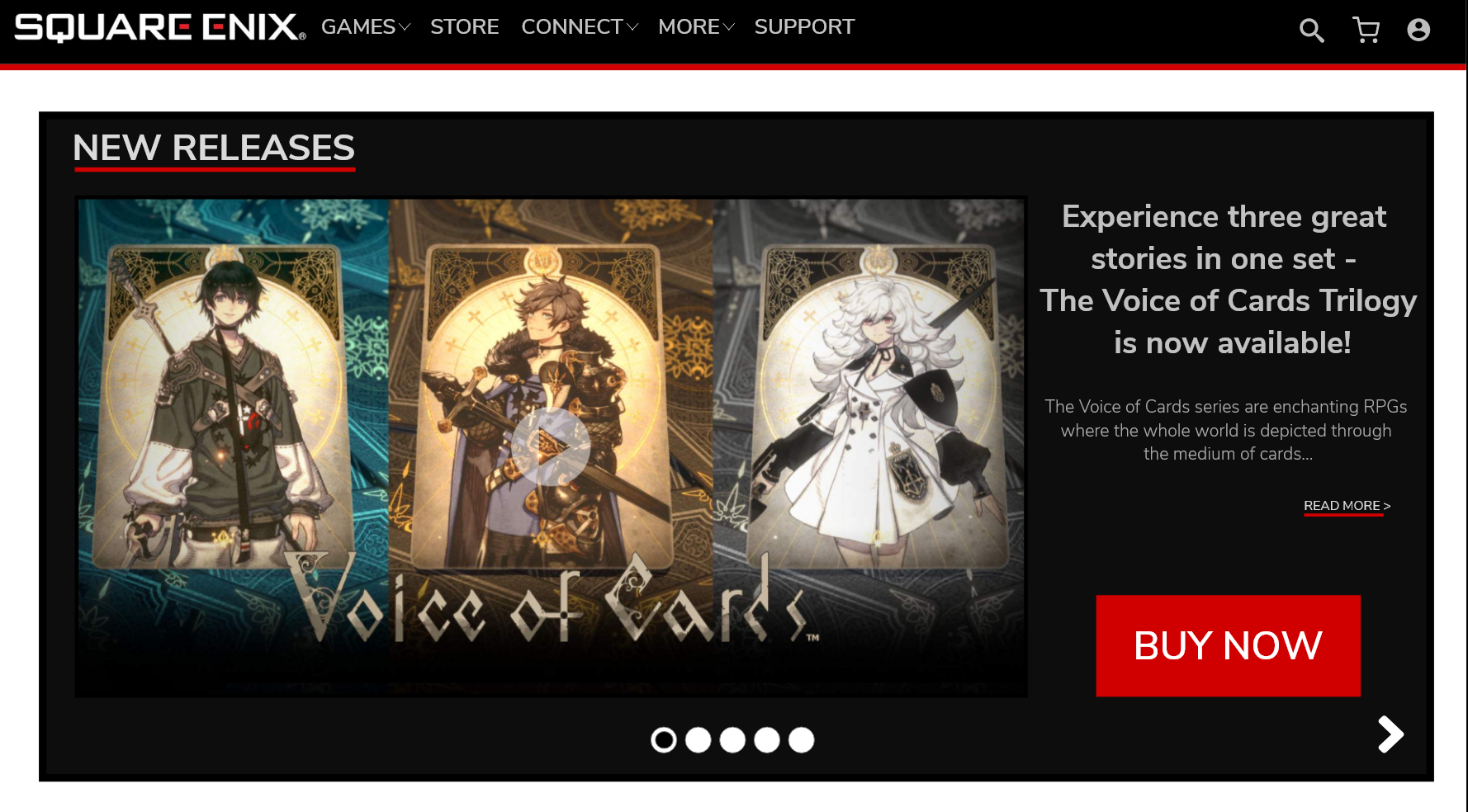 Square Enix Main Page Redesign